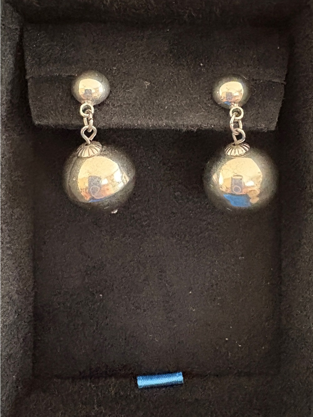 Silver Ball Drop Earrings - Women Jewelry
